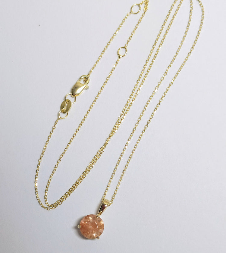 Gold Trinity Solitaire Pendant