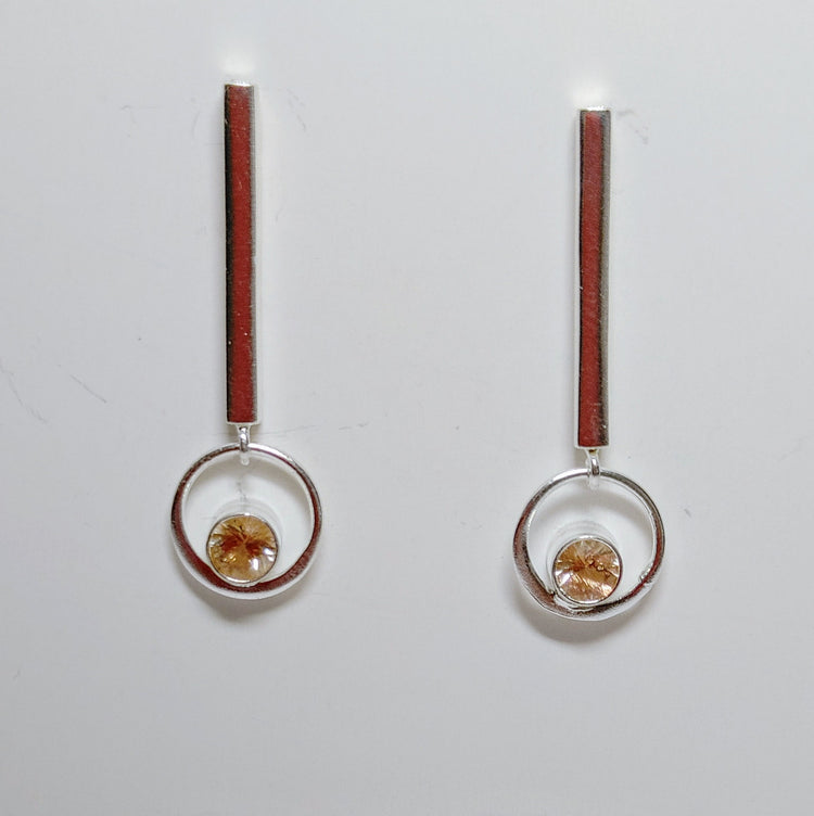 Sunstone Modern Dangle Earring