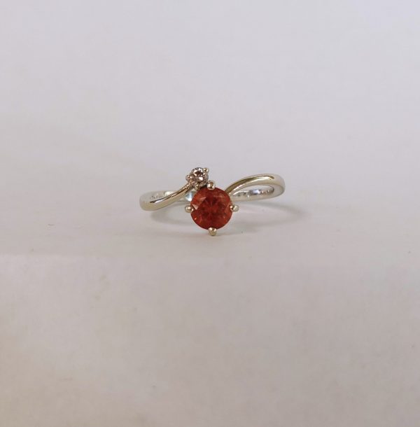 Dream Weaver Ring-Oregon Sunstone diamond accent