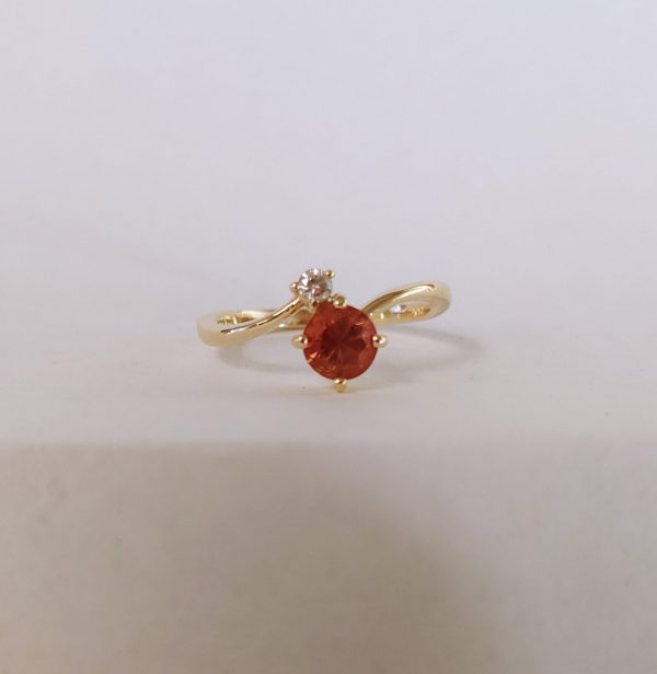 Dream Weaver Ring-Oregon Sunstone diamond accent