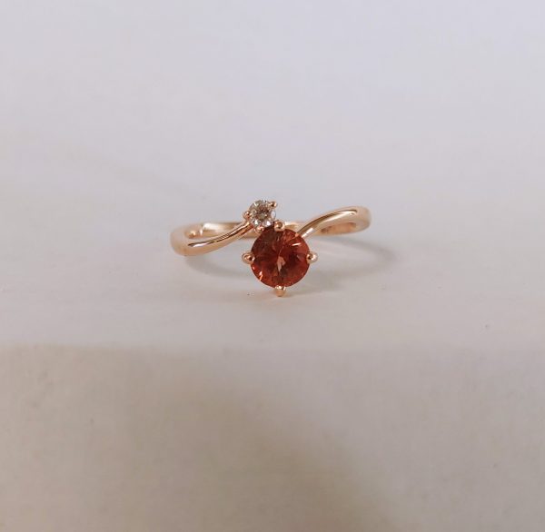 Dream Weaver Ring-Oregon Sunstone diamond accent