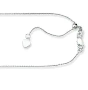 10K Sparkling Adjustable Gold Chain Yellow White