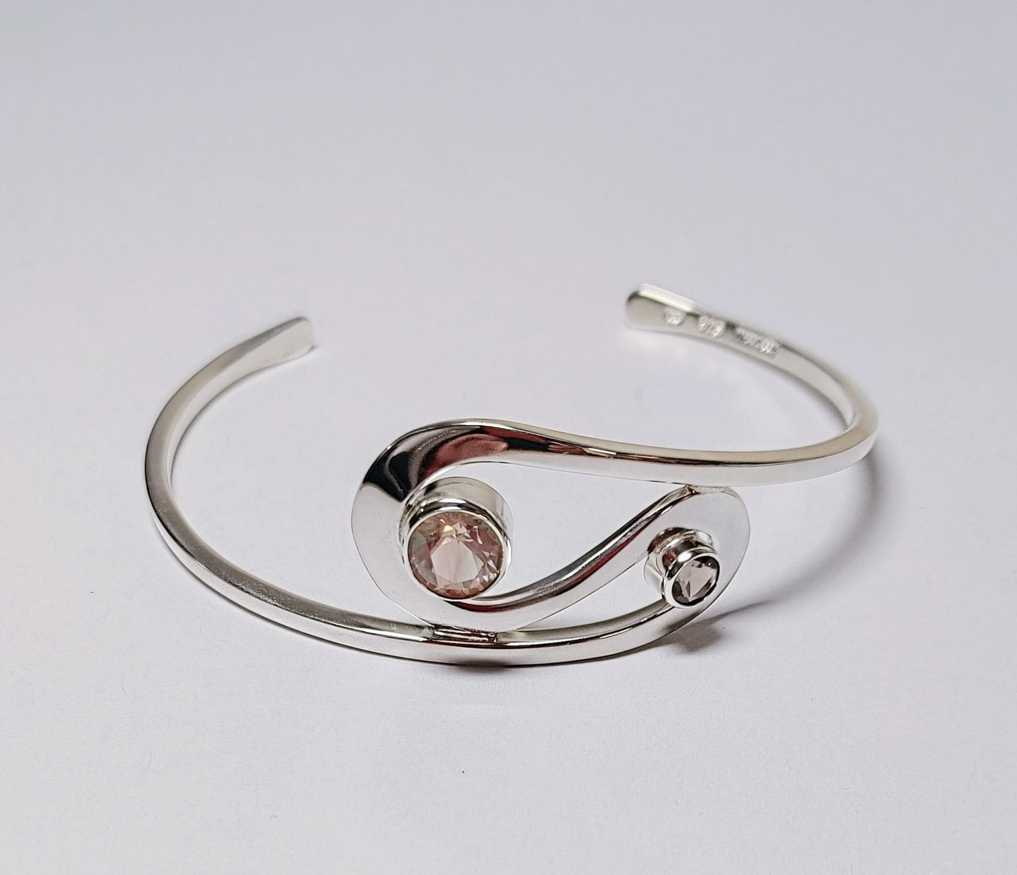 "Ebb & Flow" Double Sunstone Cuff Bracelet