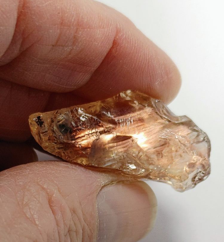 Gemstone Crystal-Peach/Orange Oregon Sunstone, 35.64 carats