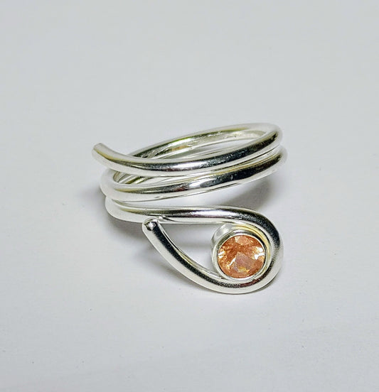 Awesome Adjustable Sunstone Ring