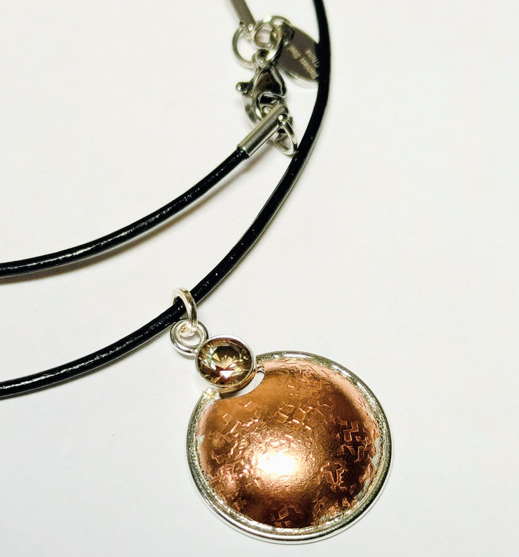Oregon Sunstone "Copper-Silvermoon Necklace"