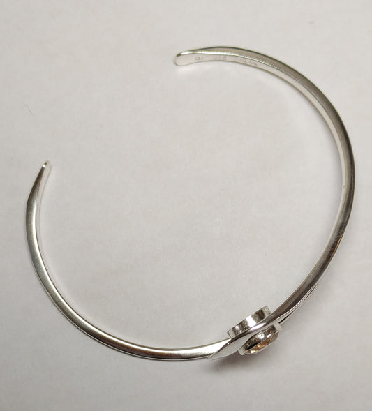 "Ebb & Flow" Double Sunstone Cuff Bracelet