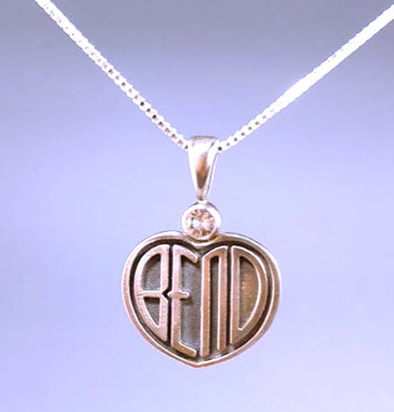 Silver "I Love Bend" Charm Necklace