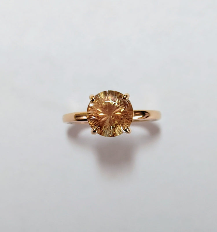 Natures Bling Ring peach Sunstone rose gold