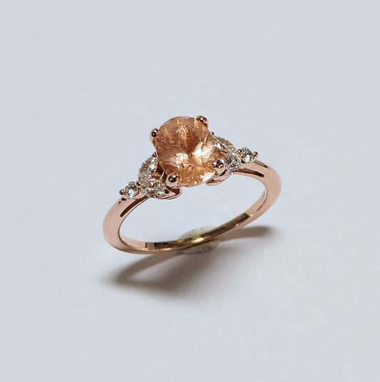 Solid gold Mkayla Ring with lab diamonds