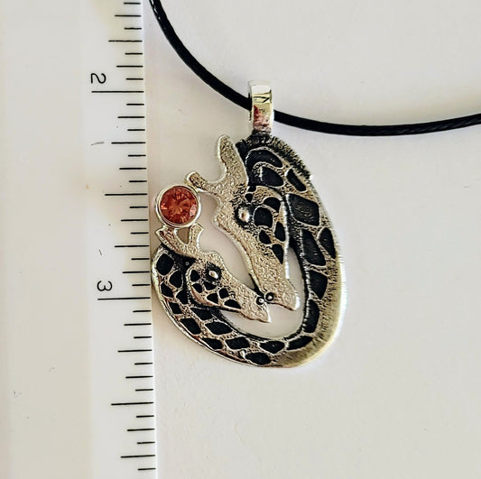 Giraffe Love Oregon Sunstone Pendant