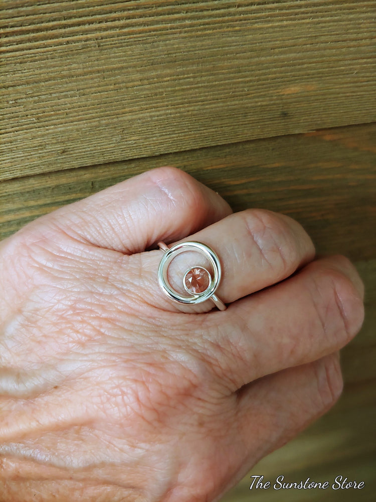 Silver Sunstone "Orbit Ring"
