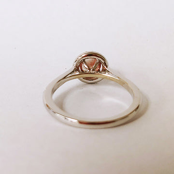 Peach Halo Ring