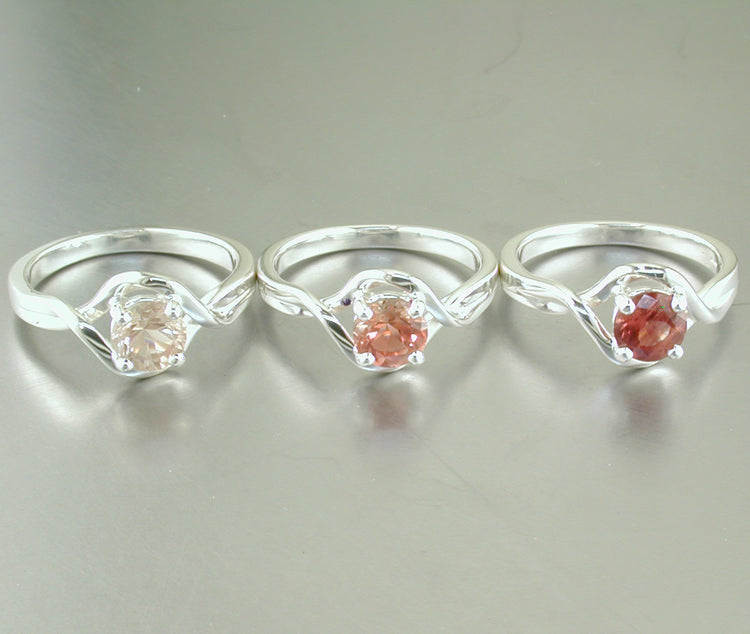 Solid Gold or Silver Oregon Sunstone Ring of Venus