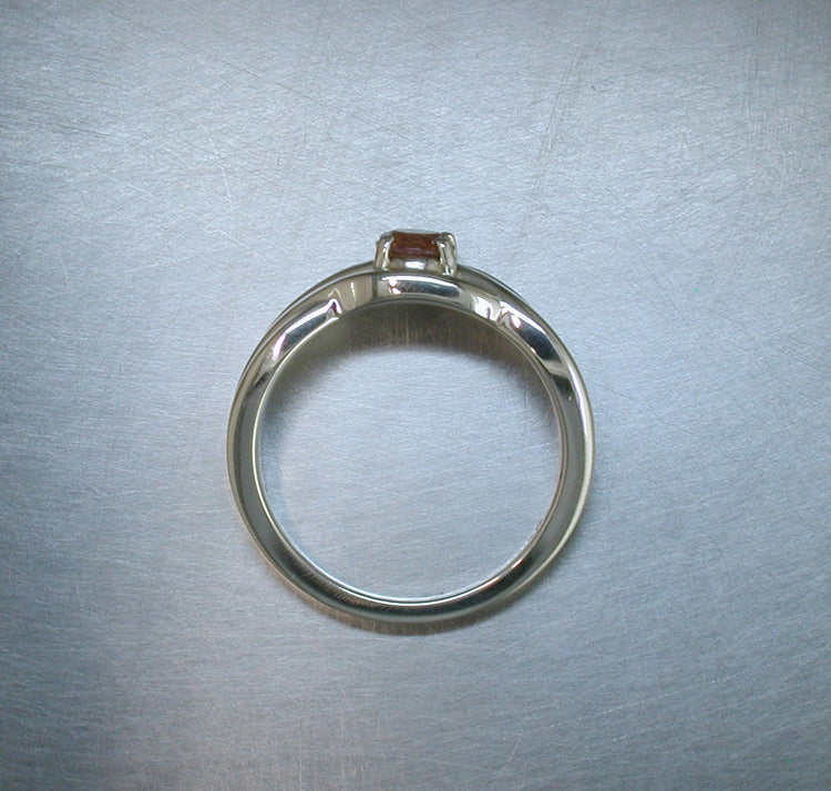 Silver Celtic Sunstone Ring-Great for daily wear.