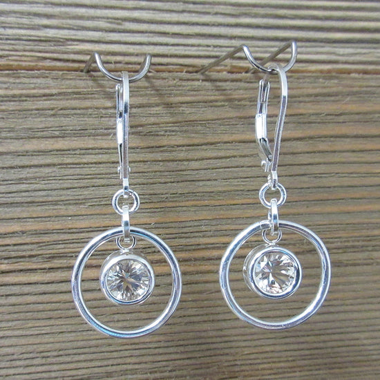 Champagne Bridal Saturn Earrings