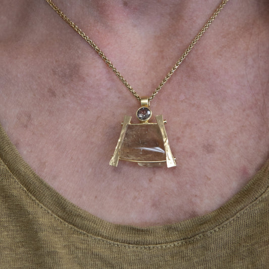 Zen Pendant Oregon Sunstone Crystal