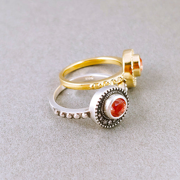 Oregon Sunstone Eclipse Ring