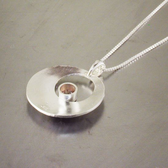 Galilean moon-sunstone necklace pendant back