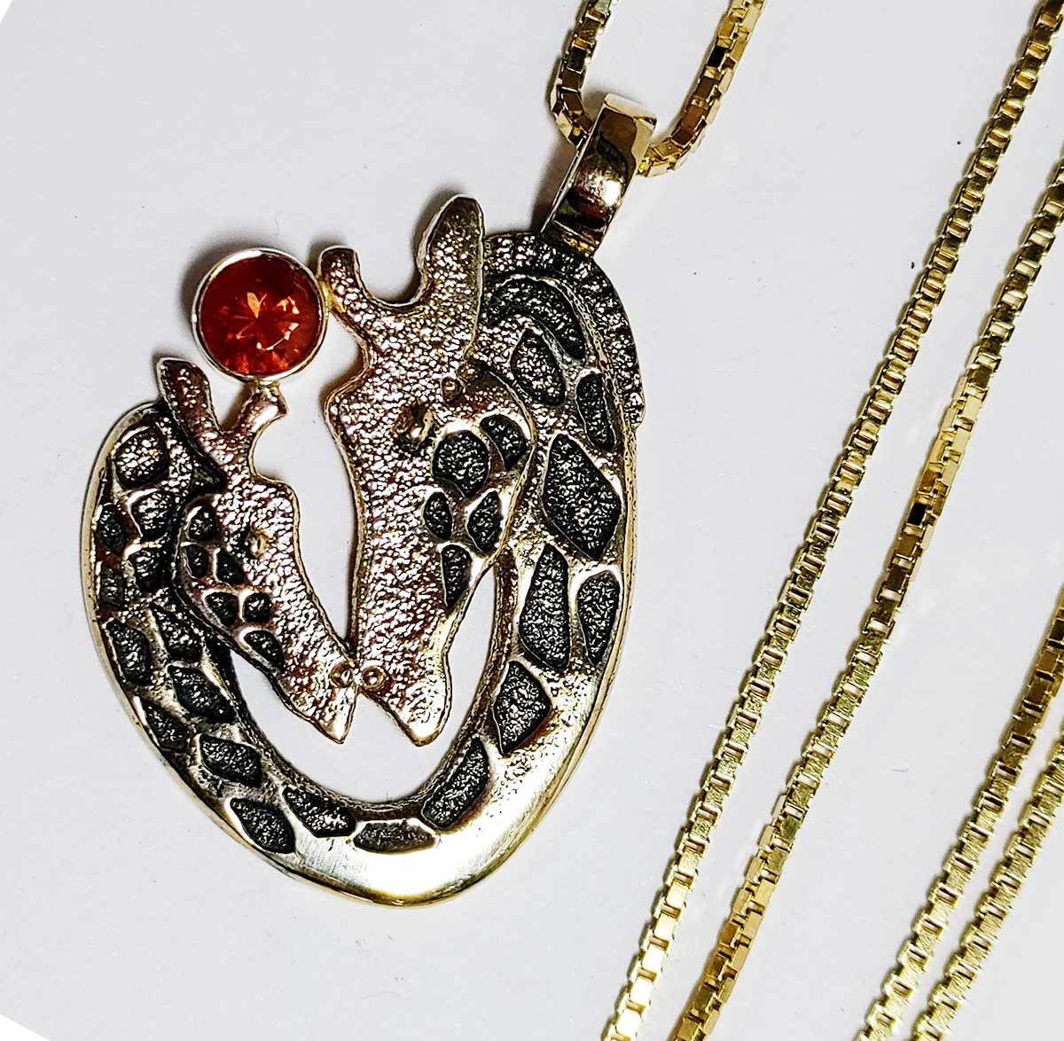 "GIRAFFE LOVE" - Oregon Sunstone Pendant