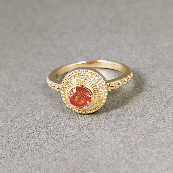 Oregon Sunstone Eclipse Ring