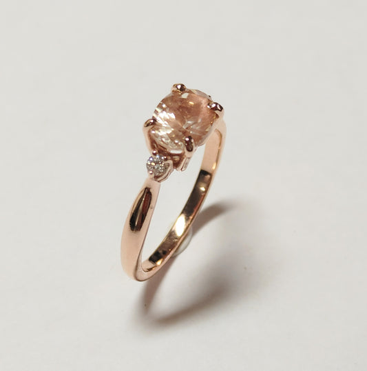 Gold Enchanted Sunstone Ring with diamonds