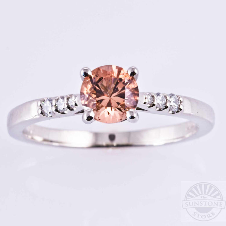 Gold Hearts Afire Engagement Ring diamonds