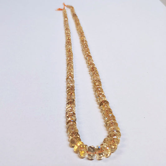 Champagne Oregon Sunstone Faceted Strand