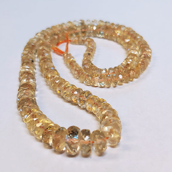 Champagne Oregon Sunstone Faceted Strand