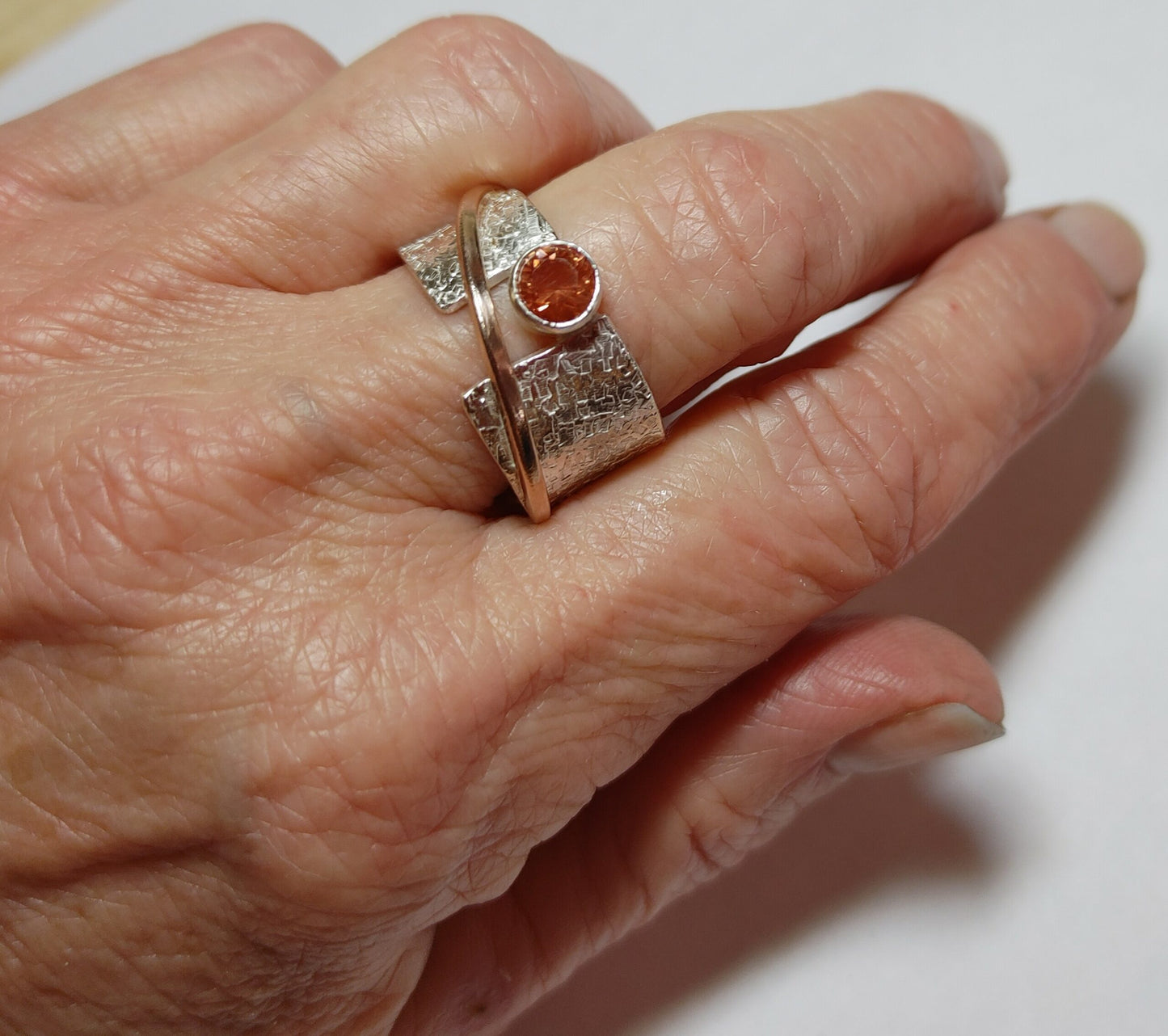 "Alya Star" Oregon Sunstone Ring