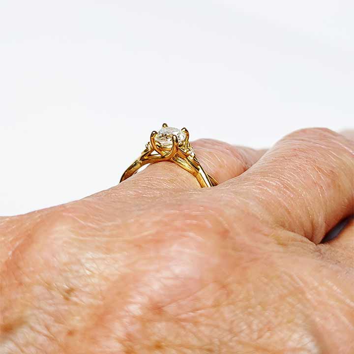 Close Out SALE-Infinity Engagement Ring-Yellow Gold/Diamond