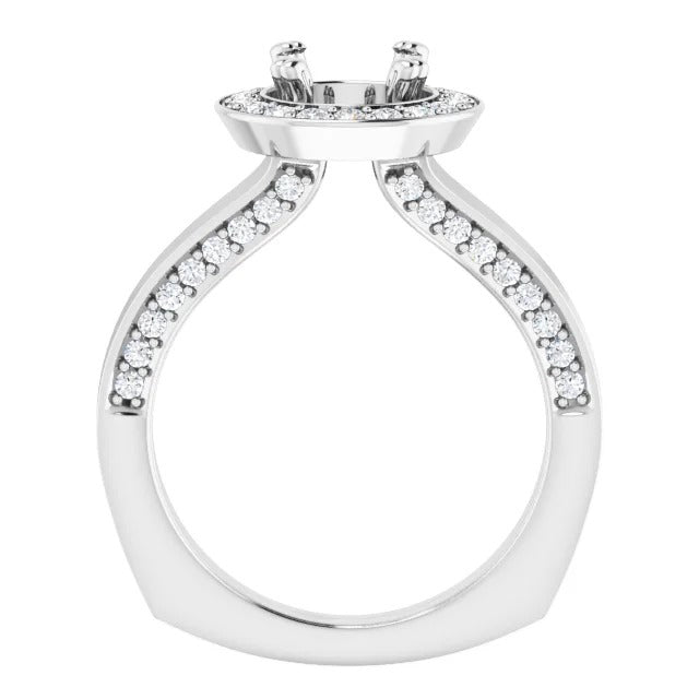 Nothing Else Sunstone Halo Ring white gold