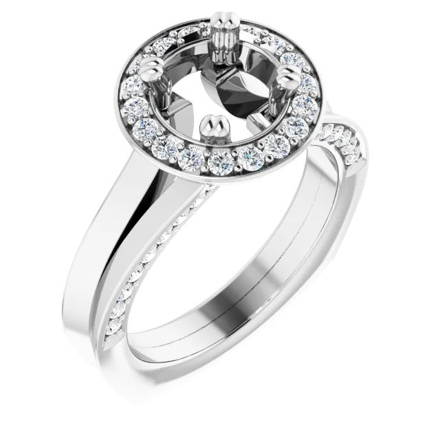 Nothing Else Sunstone Halo Ring white gold