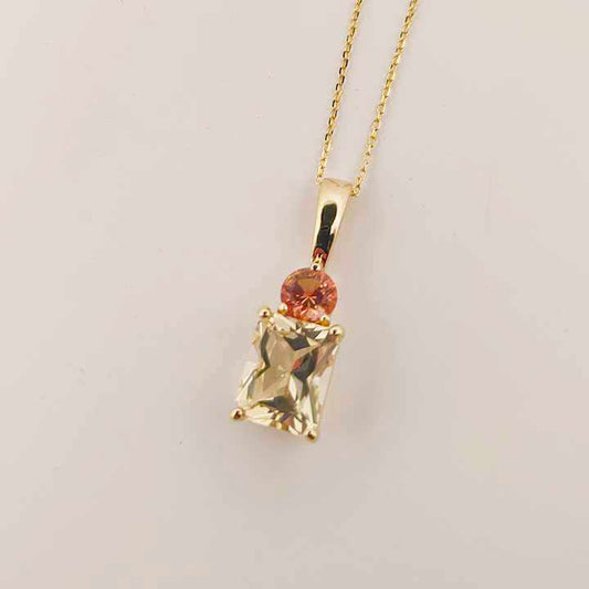 Fancy Gold Pendant Oregon Sunstone