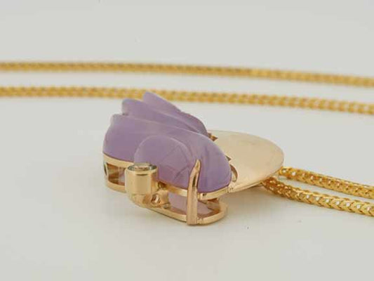 "Purple Haze" Oregon Chalcedony & Sunstone Pendant