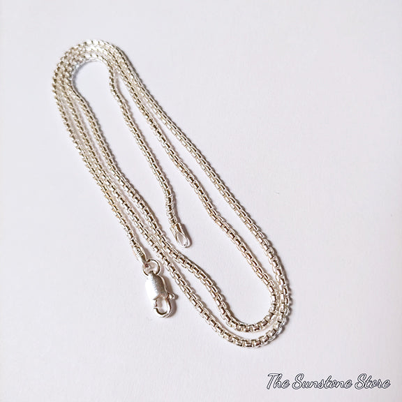Rounded Box Chain-Sterling Silver