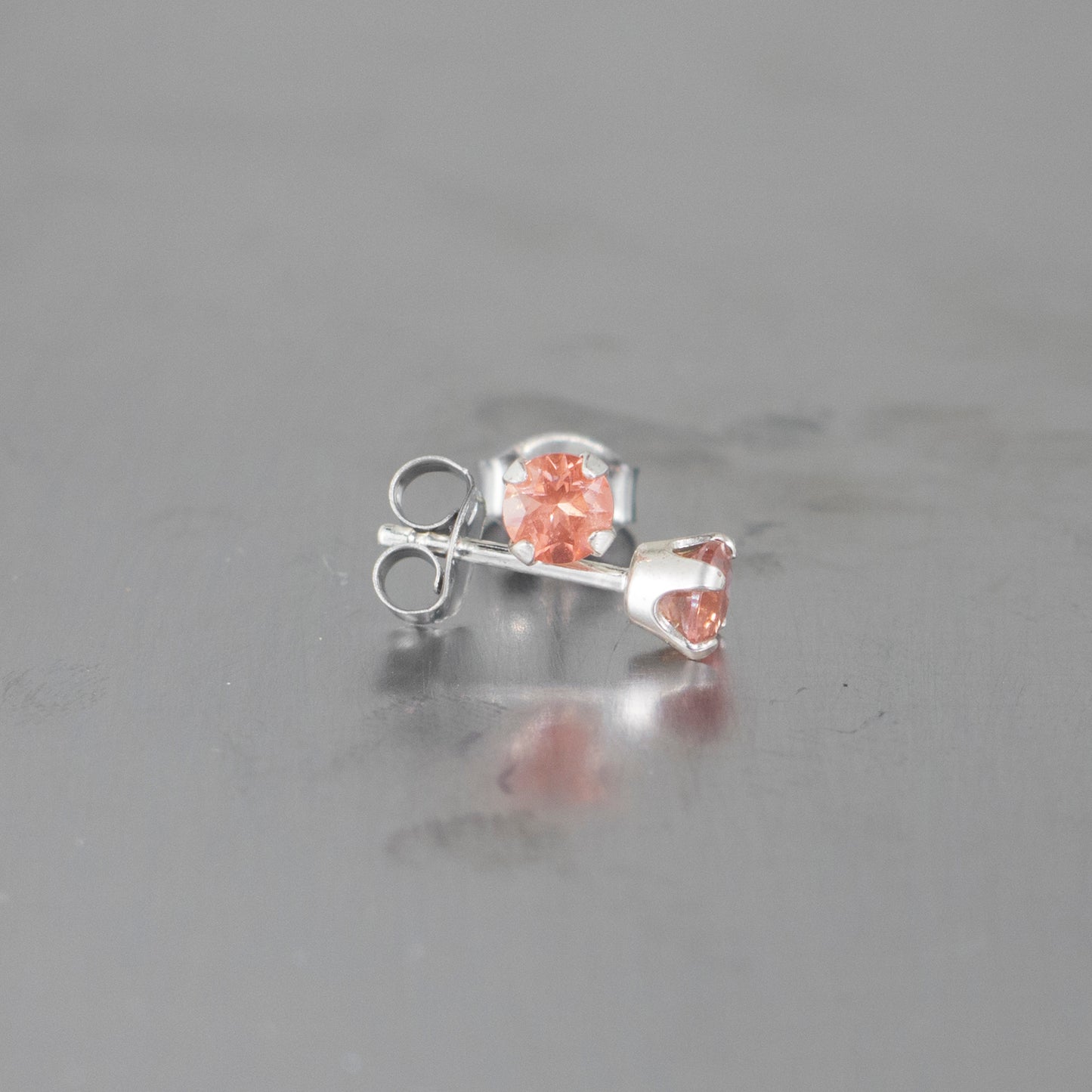 Silver Sunstone Stud