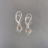 Silver dangle earrings champagne