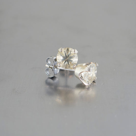 Essential Silver Sunstone Stud Earrings