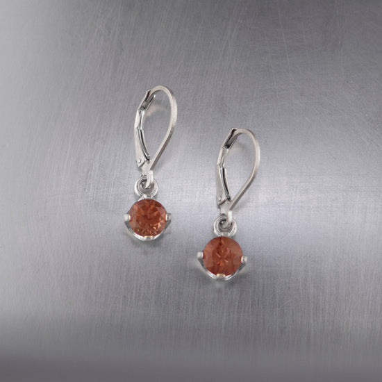 Silver dangle earrings sunset