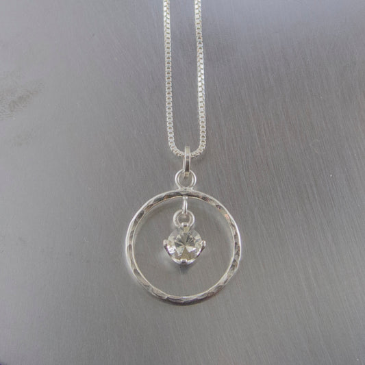 Silver Oregon Sunstone "Saturn Pendant"