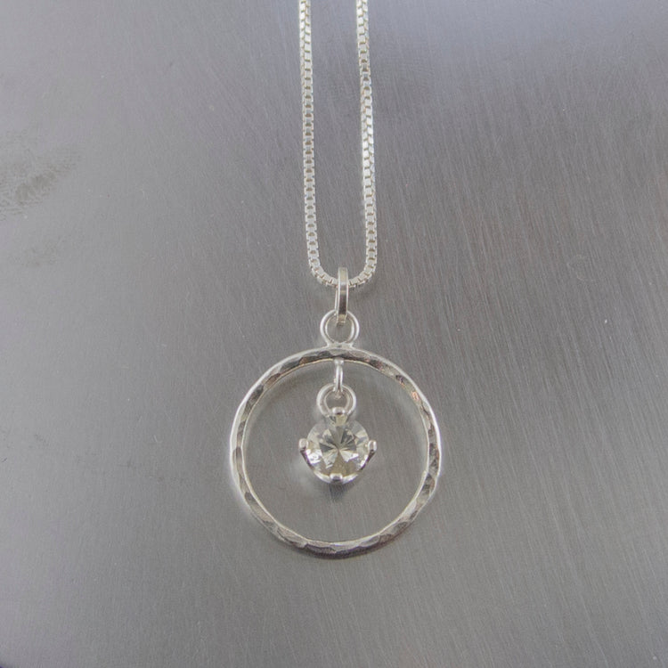 Silver Oregon Sunstone "Saturn Pendant"