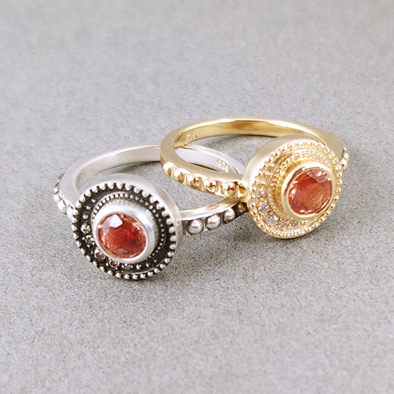 Oregon Sunstone Eclipse Ring