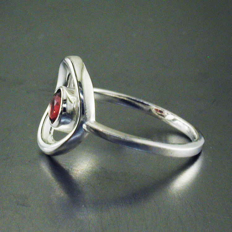 Silver Sunstone "Orbit Ring"