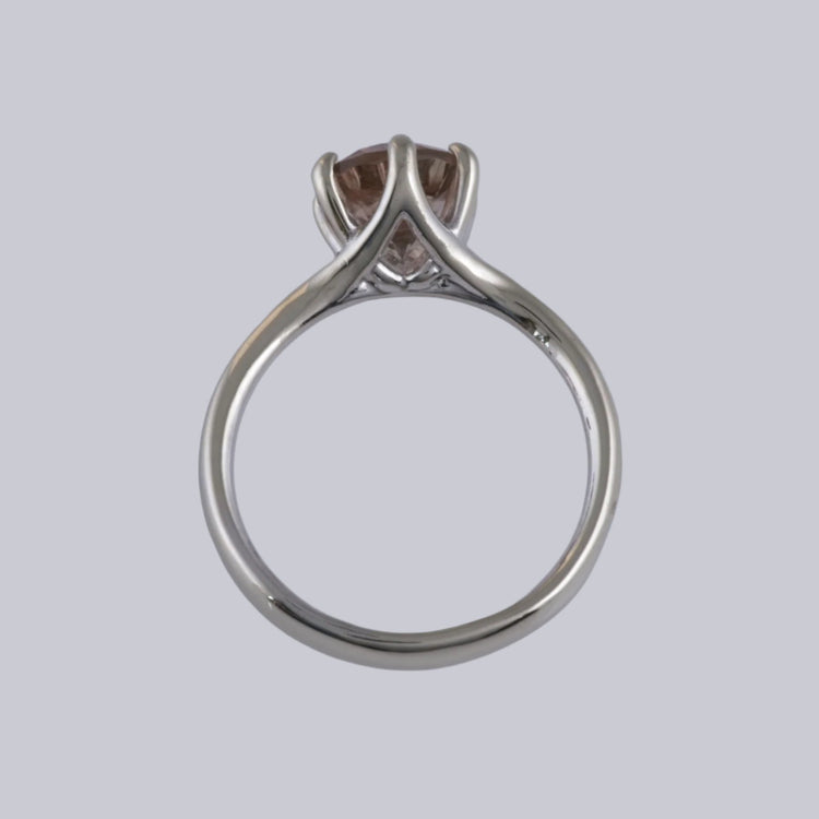 Starburst sunstone solitaire ring
