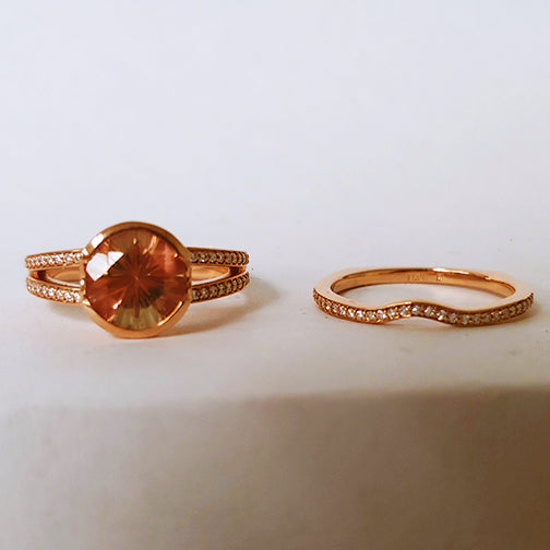 Remarkable Engagement Ring with Wedding Band