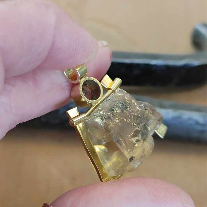 Zen Pendant Oregon Sunstone Crystal