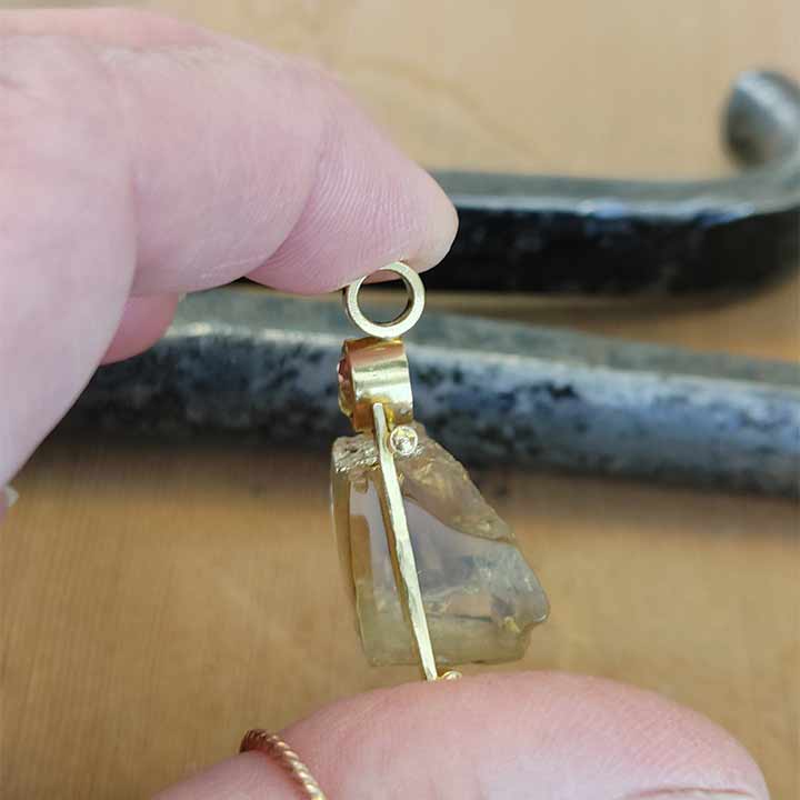 Zen Pendant-Oregon Sunstone Crystal