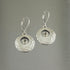 silver galilean moon dangle earring champagne ball peen