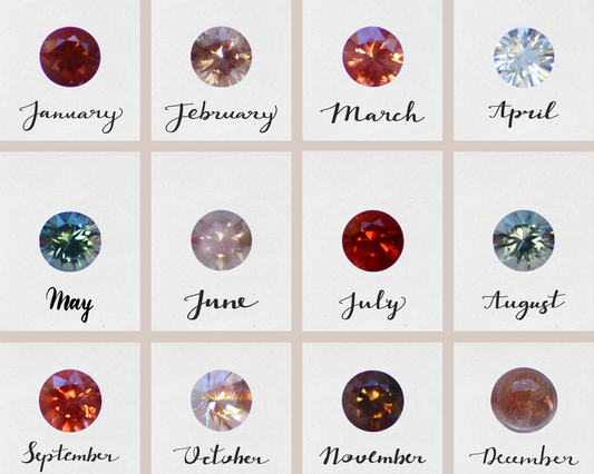 Oregon Sunstone Colors for Every Month